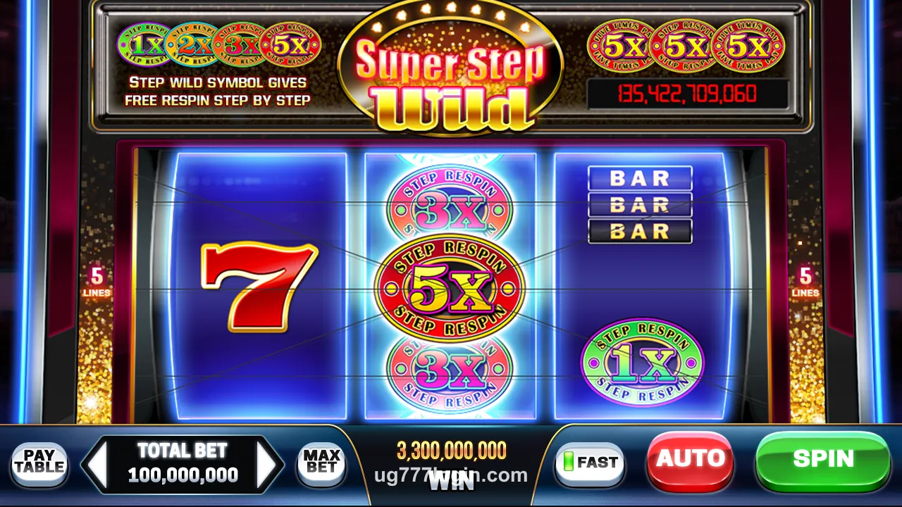UG777 Casino App Interface - Game Selection Screen